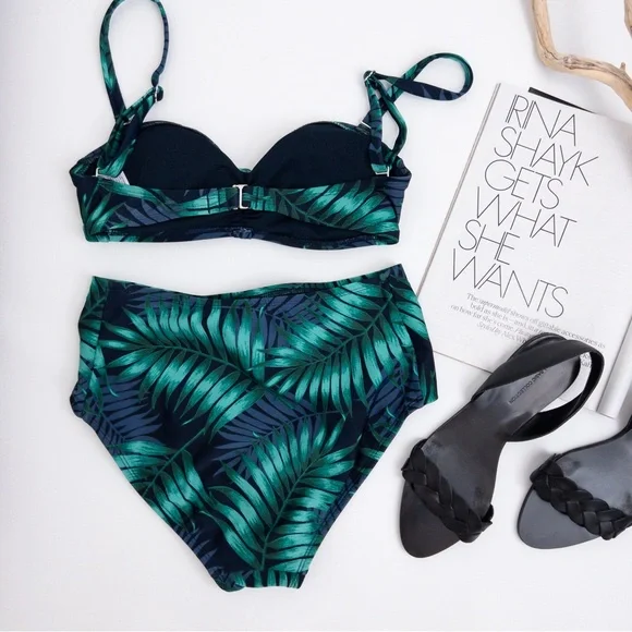 OSHKOSH (Women’s) . Palm High-Waisted Two-Piece Swimsuit - Picture 4 of 8